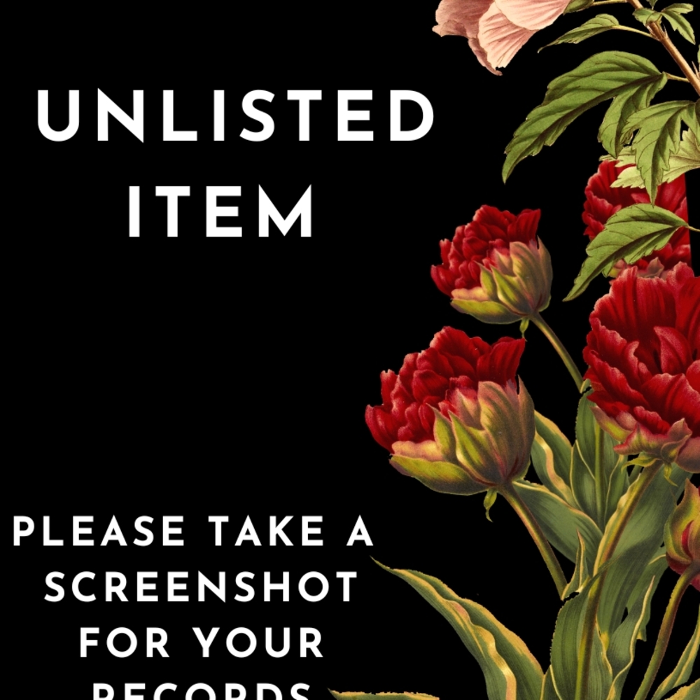 Unlisted Item- Described During Live Posh Show